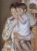 Child  in mother-s arm Mary Cassatt